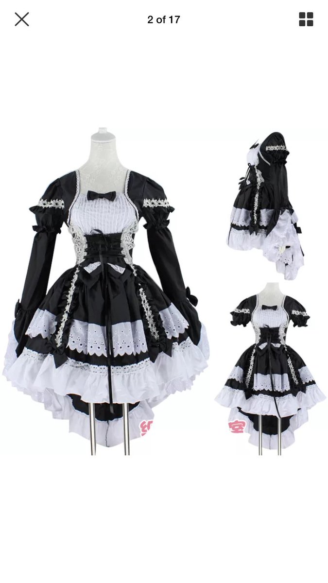 Vixie21's tweet photo. So I'm decided between these 3 maid outfits for #avcon #maidcafe next year. Decisions🤔 #cosplay https://t.co/tN4E6tpvSr