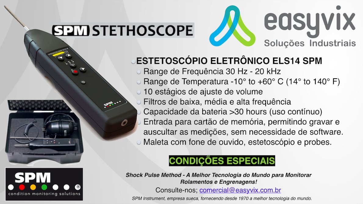 easyvix's tweet photo. ESTETOSCÓPIO ELETRÔNICO ELS14 SP
SPM - Shock Pulse Method - a melhor tecnologia do mundo para detecção de falha em rolamentos e engrenagens! https://t.co/v1oFovunHS