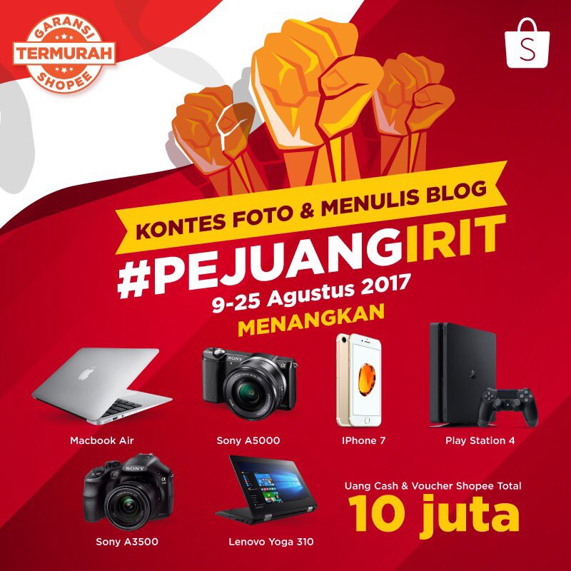 vendryana's tweet photo. Yang merasa #PejuangIrit sejati coba ikutan kontes iniii, hadiahnya mantep bgt! #GaransiHargaTermurah deh kalo di @ShopeeID ! :D https://t.co/UkPnjUACsb