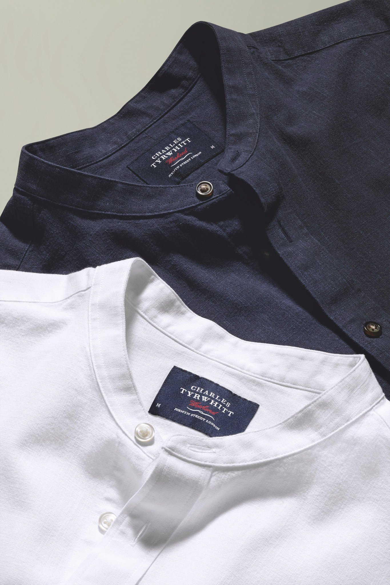 charles tyrwhitt collarless shirt