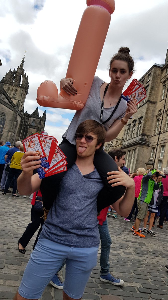 Flyering on the mile #dicksout #edfringe