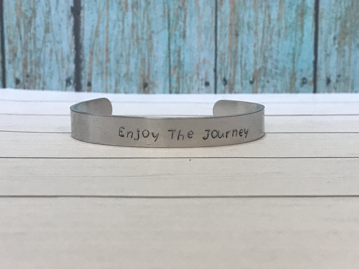 6191CoffeeHouse's tweet photo. Enjoy The Journey, Motivational Bracelet, Personalized Gift, Customized Jewelry, Unique Gift, Hand Stamped Gift https://t.co/EezrPUZArv https://t.co/8JingA0bZS