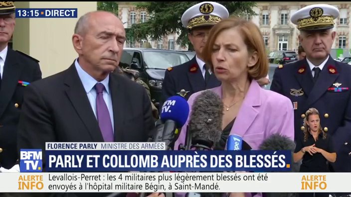 BFMTV's tweet photo. DIRECT #Levallois "Cette opération Sentinelle est plus que jamais nécessaire" dit @florence_parly

📺https://t.co/LIEhlp6yN7 https://t.co/okqkP6IlSd