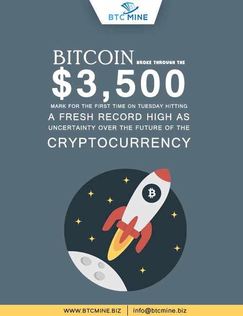 BTCMININGPOOL's tweet photo. #BitcoinNews: #Bitcoin breaks through $3,500 to hit #freshrecord #high, now up 264% #thisyear
#btcmine
#BitcoinPrice https://t.co/H1jiQclCZw