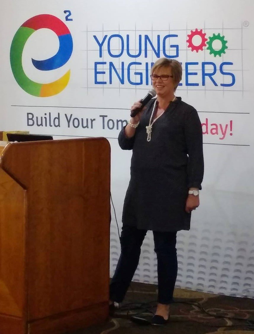 PurpleWordBox's tweet photo. Final speaker for the day is #YESAFoundation Founder Riana van der Westhuizen. #STEM #Womansday2017 #Womenintechnology #YoungEngineers https://t.co/57TDTgd4Mi