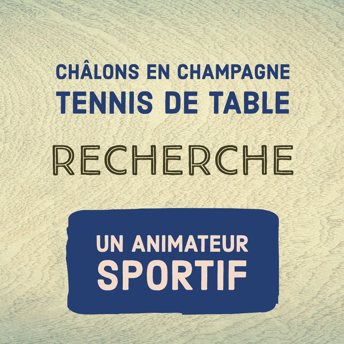 chalonstt51's tweet photo. Le #CCTT recherche un animateur sportif 
+ d'informations sur https://t.co/vZVx2cYsfI
LIKE &amp; PARTAGE 💙👍 https://t.co/tae4fWsT6h