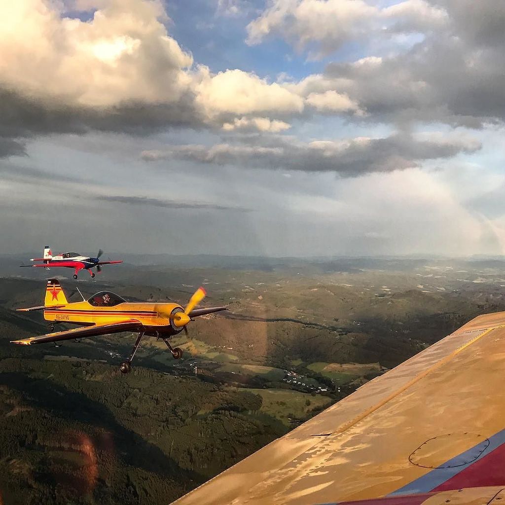 borya's tweet photo. Sukhoy Su31 and Extra330 of Russian national aerobatics team en route to the FAI European championship in Czechia.… https://t.co/6sTfPKOdV2 https://t.co/1Y1X8RmVDs