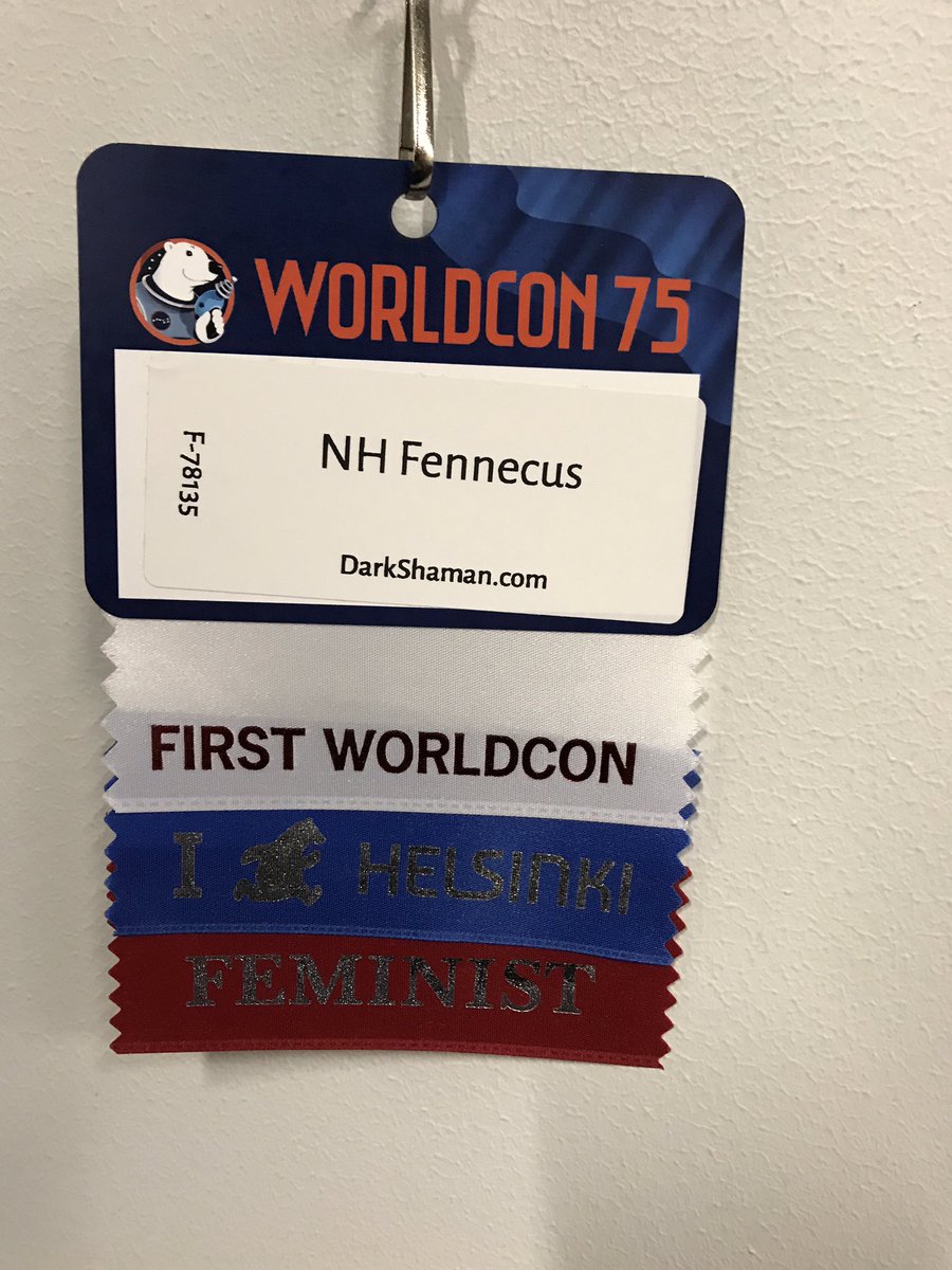 Crap just realized my #WorldCon75 badge is the Russian flag. Comrade Fennecus?