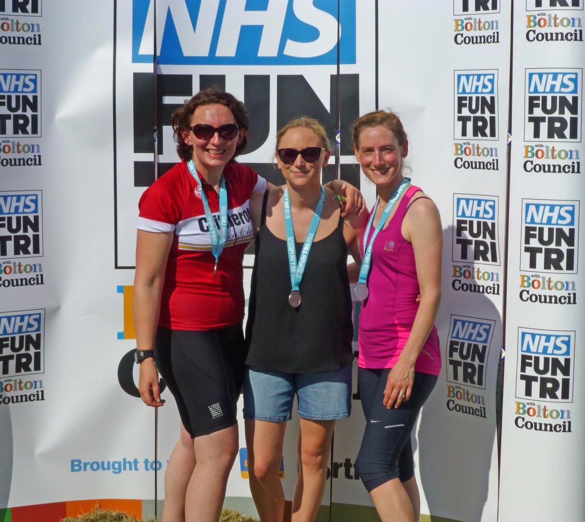 ELHT_NHS's tweet photo. Congrats to #Pendle physiotherapists Tessa Palfry, Gemma Blackmore and Helen Doyle who won the @NHSTriathlon for the third year running! https://t.co/fhUSU69pZd