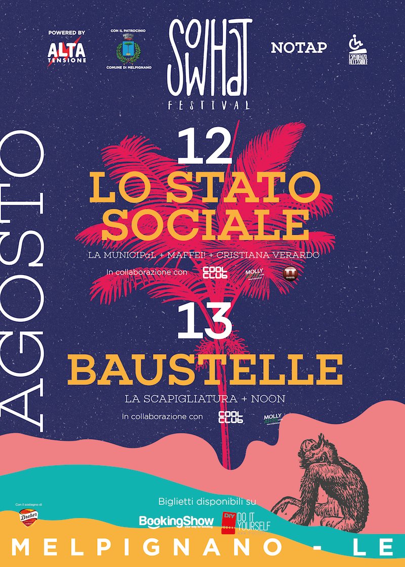 SoWhatFest's tweet photo. #SoWhatFest2017: il 12 e il 13 agosto sono vicini! Potete acquistare i biglietti in prevendita nei punti @BookingShow_it e su @DIYticket! https://t.co/mxGF4s3A8I