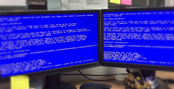 sharonsteeples's tweet image. BSOD!!! #WorkPC #Gah!