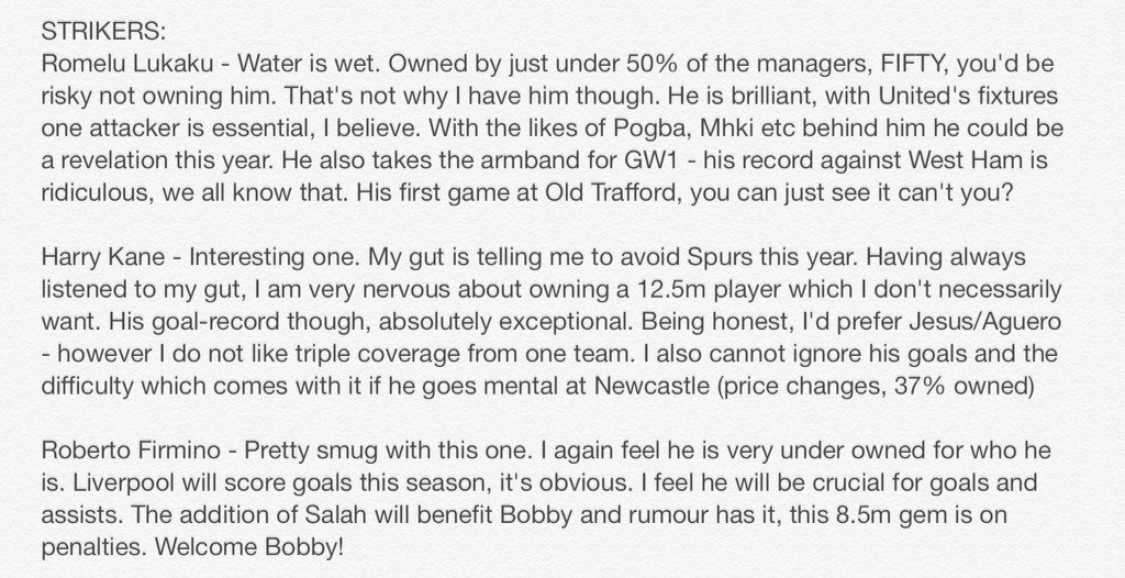 FPLThings's tweet image. GW1 team - LOCKED IN.

The squad &amp;amp; a small justification for my choices

RT's appreciated. Bring on Friday!

#FPL