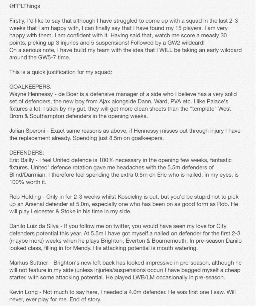 FPLThings's tweet image. GW1 team - LOCKED IN.

The squad &amp;amp; a small justification for my choices

RT's appreciated. Bring on Friday!

#FPL