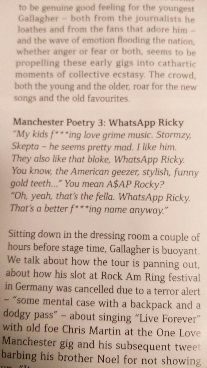 paddypower's tweet photo. Liam Gallagher thinking A$AP Rocky was called 'WhatsApp Ricky' is probably the greatest thing in the history of planet Earth. https://t.co/eaCxJ9LM3C