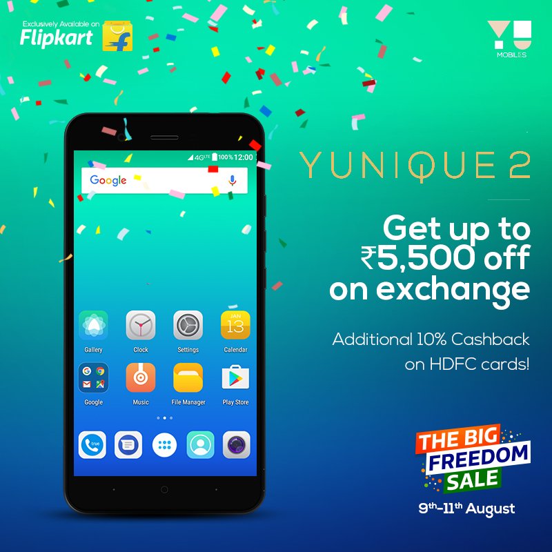 YUplaygod's tweet photo. Here’s a Yunique deal for you!
Special offers on #Yunique2 during #TheBigFreedomSale on Flipkart.
Shop now: https://t.co/n1bOShFInG https://t.co/33lF9Nuudl