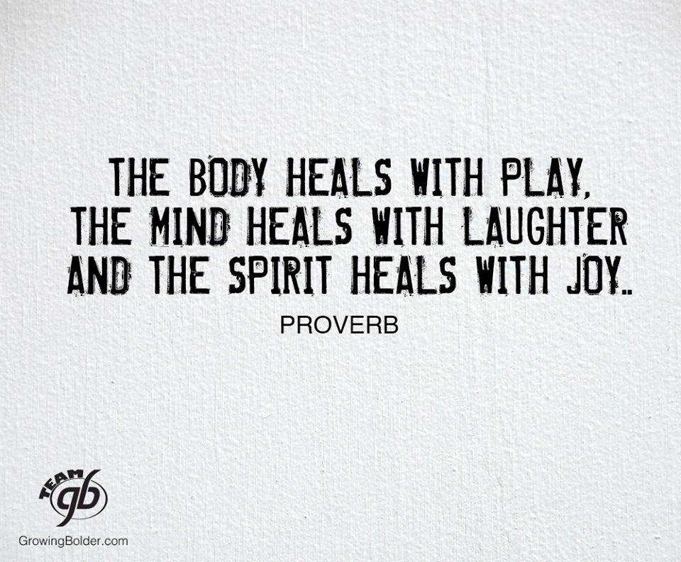 raehanbobby's tweet photo. "The body heals with play, The mind heals with laughter and the spirit heals with joy." ~ Proverb

#leadership #quotes https://t.co/5nScGj4Loy
