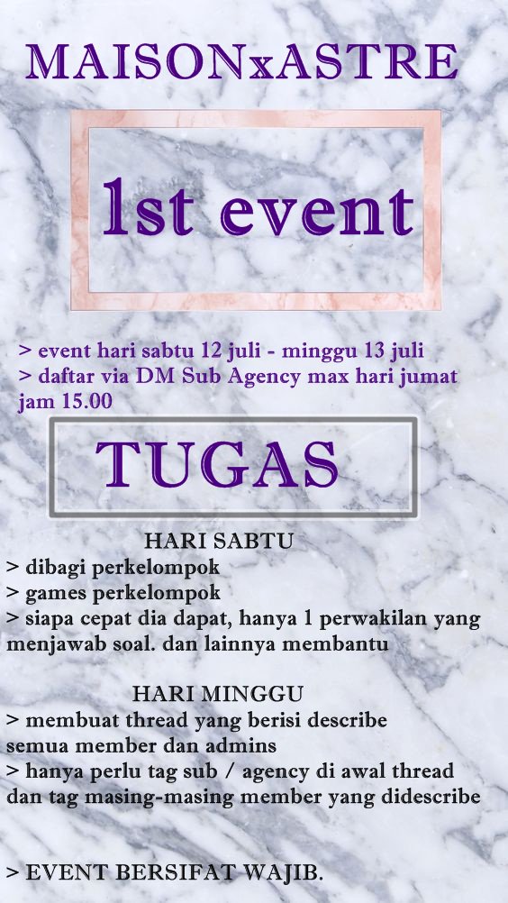 MAISONxCLUB's tweet photo. MxA 1st EVENT https://t.co/Sun1k3MsfH