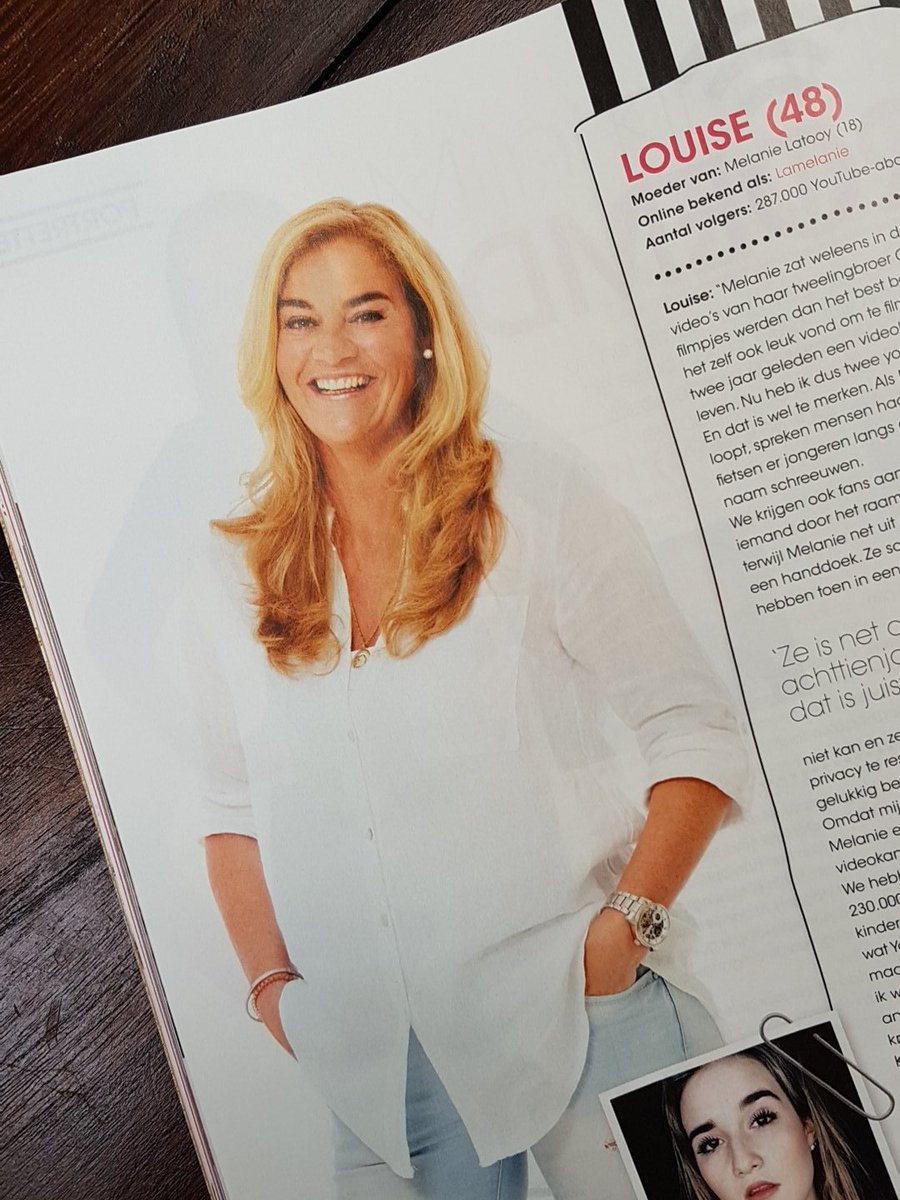 louiselatooy's tweet photo. Leuk interview als moeder van een bekende dochter op YouTube, nu in het weekblad @VriendinNL https://t.co/EC37HbTs1J