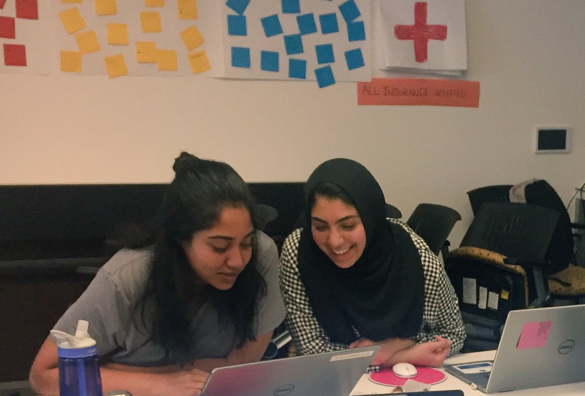 calleyoneil's tweet image. Hard at work on their last @GirlsWhoCode project! #paircoding