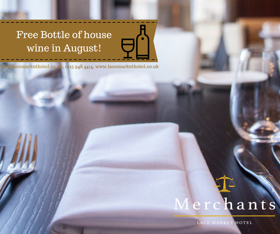 LaceMarketHotel's tweet photo. Schools out ...Free bottle of wine in August!https://t.co/7g21dulcnc #lovenotts #itsinnottingham #merchantsrest #schoolsoutforsummer https://t.co/g0pF4Hw2bA