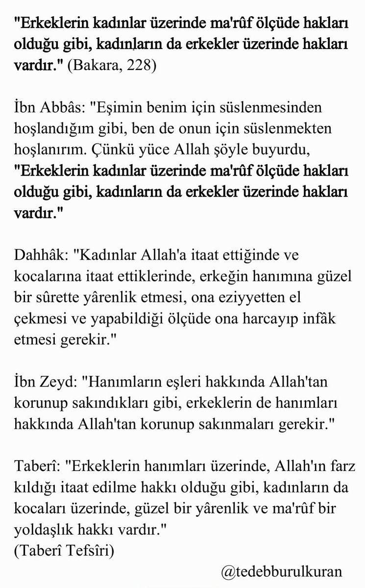 Selefin Tefsîri (@tedebburulkuran) on Twitter photo 