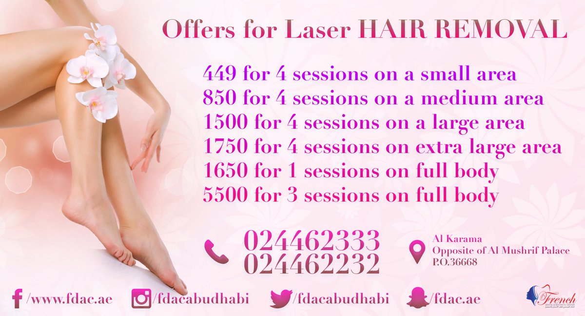 Fdac On Twitter Offers For Laser Hair Removal To Take An
