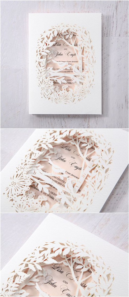 ranchelrosario's tweet photo. bodasyweddings : Elegant blush and white laser cut wedding invitations. https://t.co/vb53goXBy9 https://t.co/h9O5w113Hm https://t.co/aKLLO73GOM