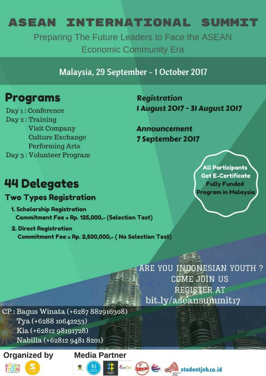 iyoinmks's tweet photo. ASEAN International Summit. Kuy, libatkan diri dlm kegiatan bermanfaat ini :) https://t.co/3MPkDq0SvY