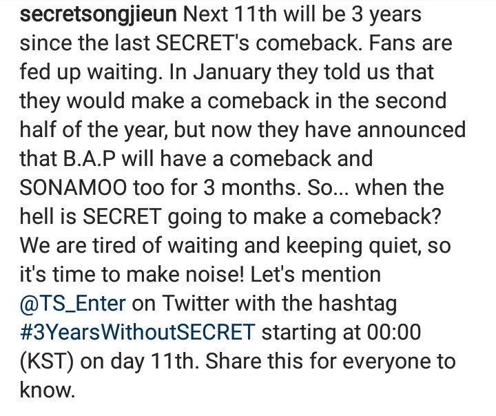 M1_Secret_Key's tweet photo. Let's trend this #SECRETIME #SECRET #hyosung #hana #jieun https://t.co/Cd6PRickYU