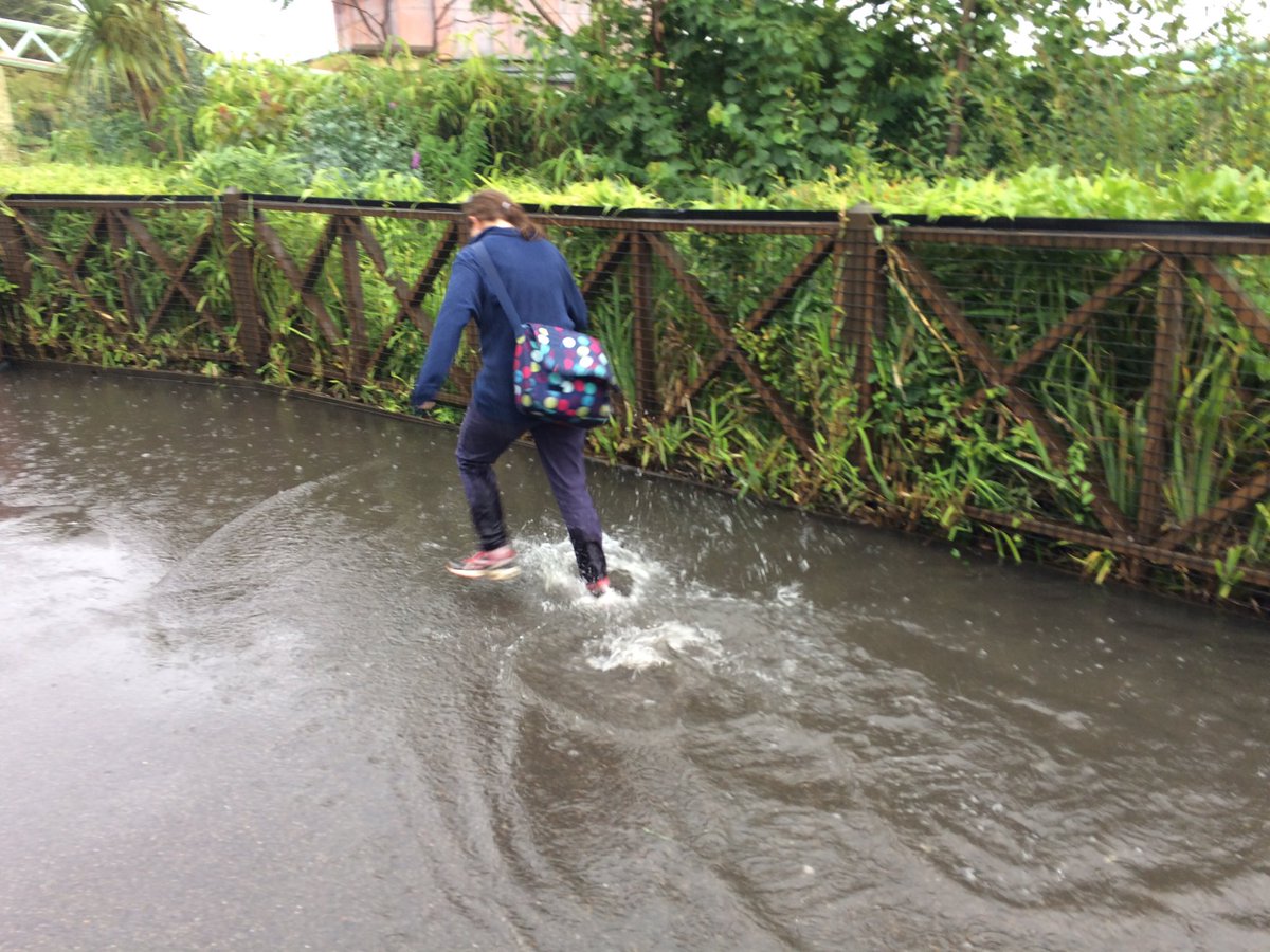 SUSpotTheDiff's tweet photo. Make are loving it! Steve wants a cup of tea! Ruth is singing and splashing in the rain!! #makethediff https://t.co/ctuve45S1j