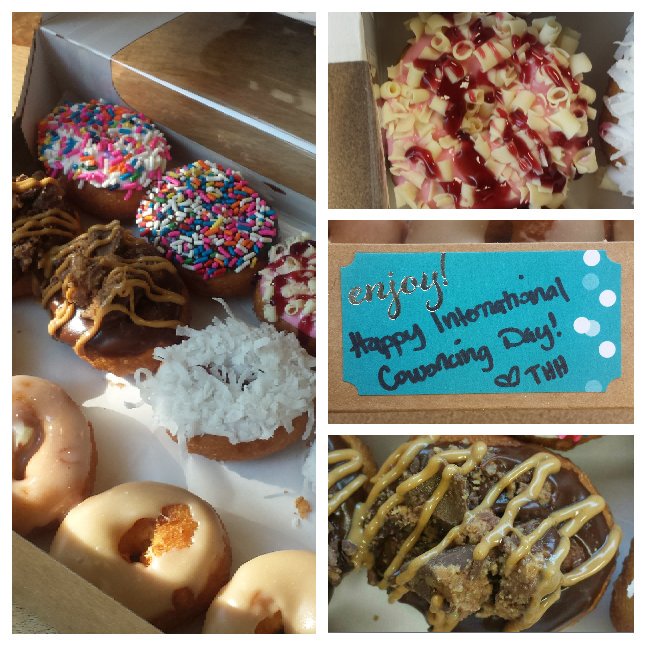 TechHubHudson's tweet photo. What goes best with coffee? That's right, donuts! Just celebrating #InternationalCoworkingDay here at #techhubhudson ! #coworking #donuts https://t.co/v3uQsgMwuu