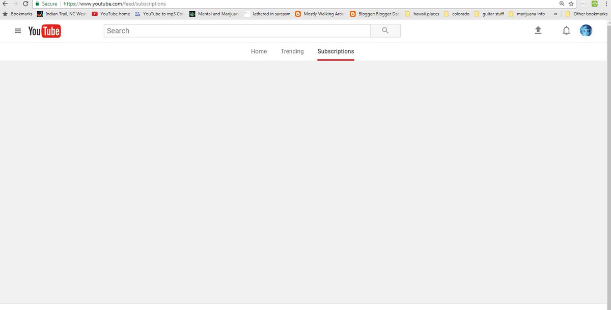 bsjeffrey's tweet image. apparently, there are no videos to watch on @YouTube this morning. #NoSubscriptions #NothingIsTrending #NothingToRecommend