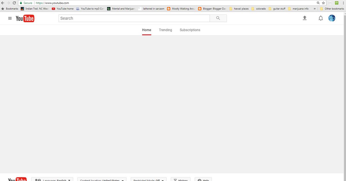 bsjeffrey's tweet image. apparently, there are no videos to watch on @YouTube this morning. #NoSubscriptions #NothingIsTrending #NothingToRecommend