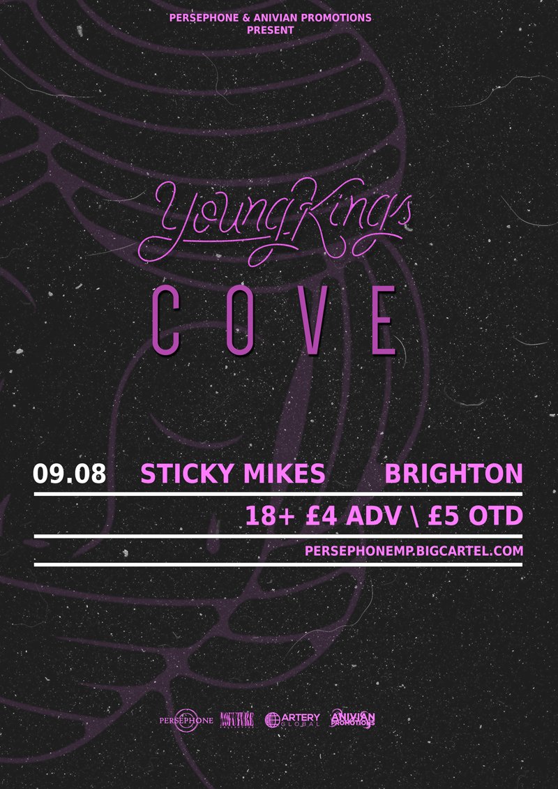 Big riffs in the basement #tonight from <a href="/youngkingsuk/">Young Kings</a> + @WEARECOVE they’re joined by @porshyne + High Rise. Details: bit.ly/2hJQW4o