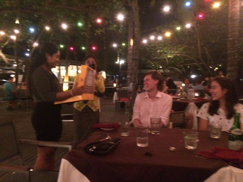 Tonight we celebrate James, whose bday is today, Nita, our incomparable guide, and the team's fabulous run at #wsdc2017