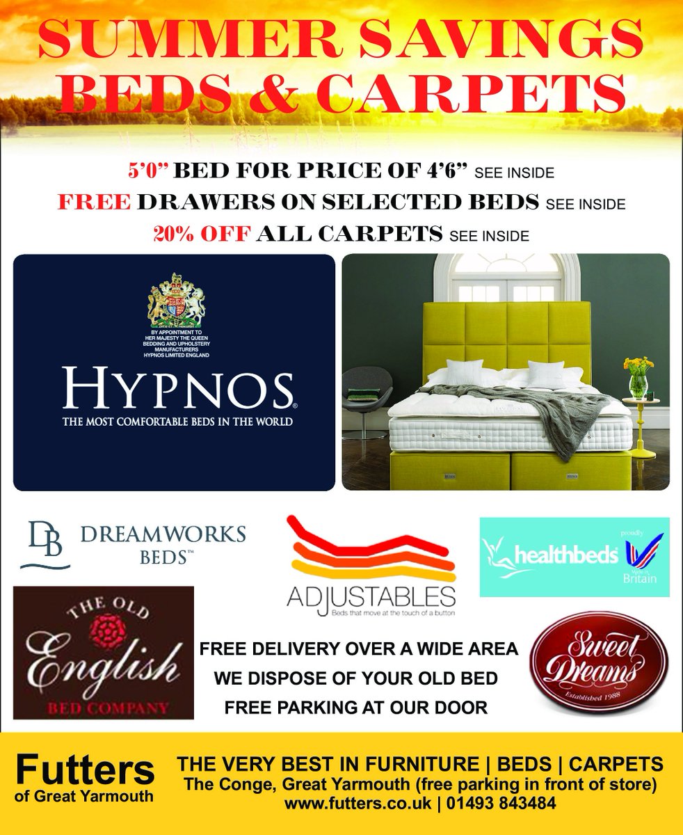 Great savinge to be had at futters of great yarmouth on beds and carpets