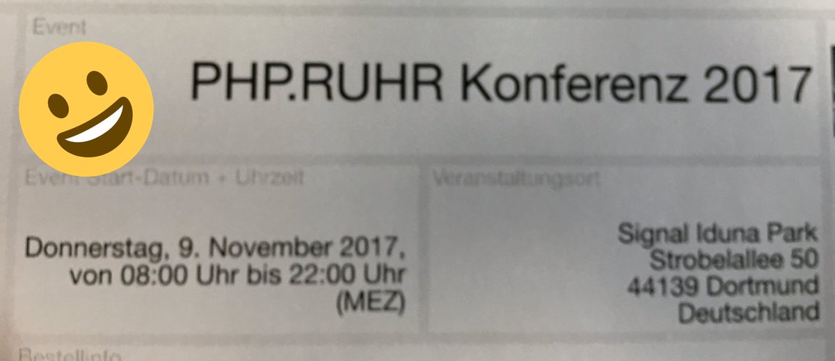 brtsos's tweet image. Yeah! 😀 #phpruhr17