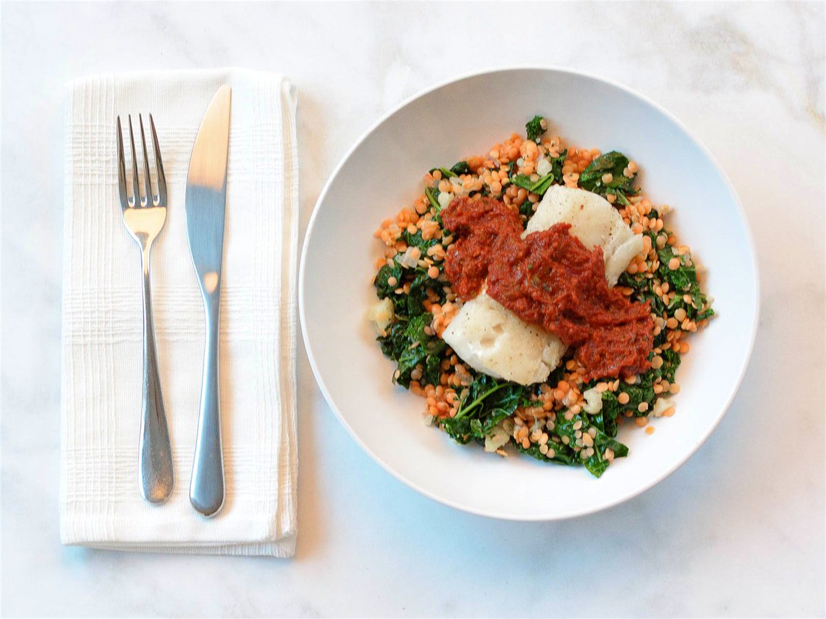 GalleyBaltimore's tweet photo. Try our NEW Pan-Roasted Cod over Lentils! Served with oven roasted tomato sauce for a colorful and tasty addition to this new dish. https://t.co/TphQUBuM4X