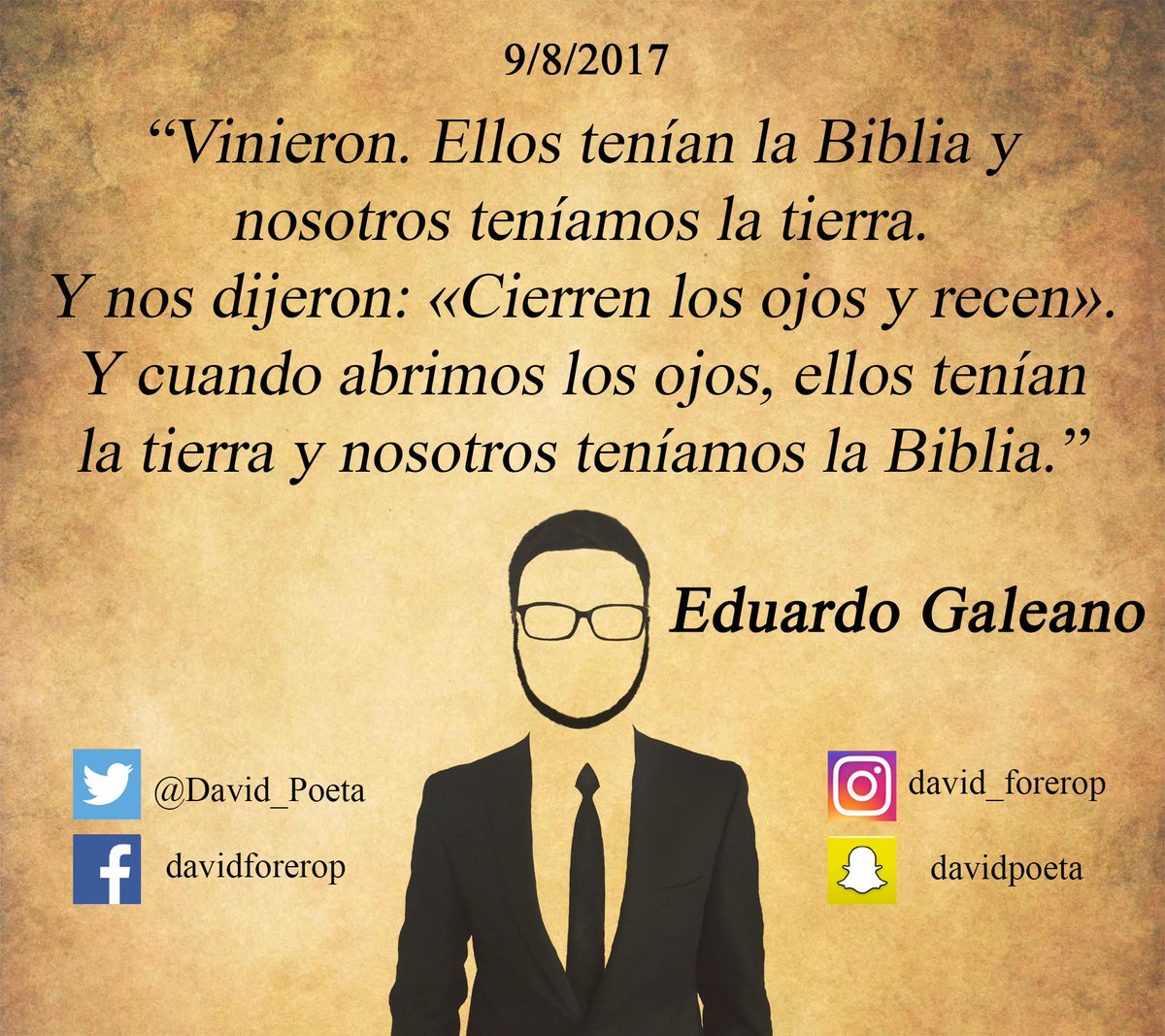 david_forerop's tweet photo. Nuestros ancestros #PueblosIndígenas
#FraseDelDia #FrasesConDavidPoeta
#FelizMiercoles #EduardoGaleano #DavidPoeta #DiaDeLosPueblosIndigenas https://t.co/8rxHPcVuRn