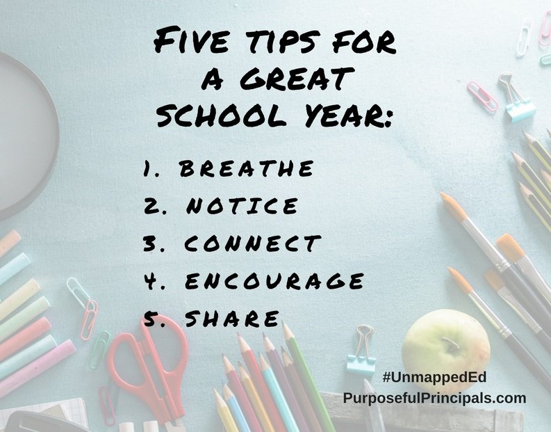 JulieSHasson's tweet photo. A few simple but important reminders for the best school year ever! #UnmappedEd #tlap #JoyfulLeaders https://t.co/pGv0M6yHyH