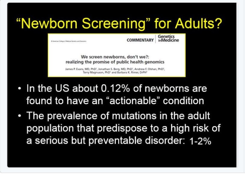 CDC_Genomics's tweet photo. We screen newborns, don’t we? What’s the case for population genetic screening in healthy adults? https://t.co/erf5SWO47w #tier1 https://t.co/i0rGuFAiS4