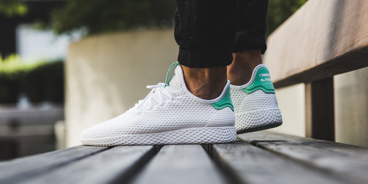 adidas pharrell williams tennis hu white green
