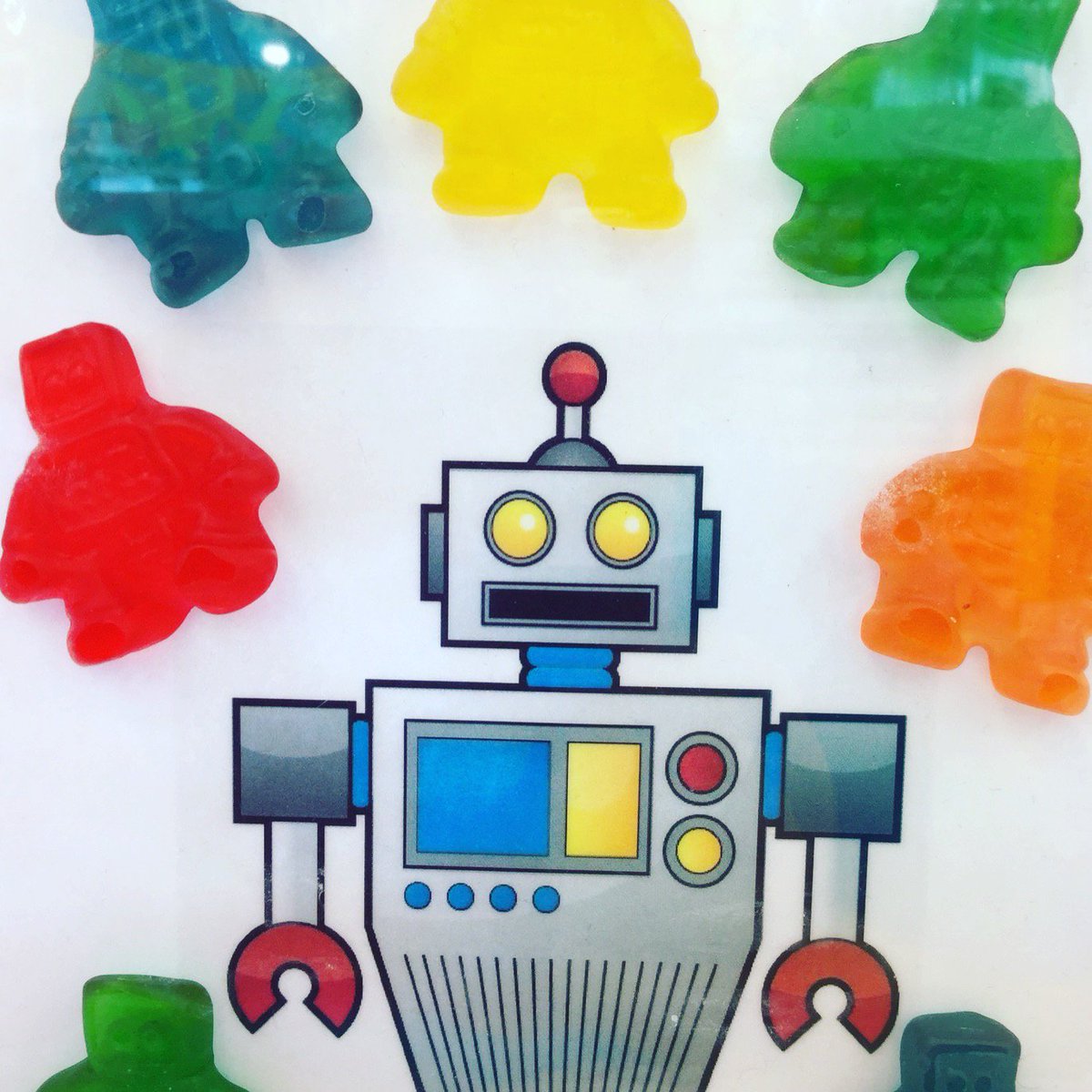 candykitchens's tweet photo. They’re invading a Candy Kitchen near you! Gummy robots now available! #wonderfulworldofcandy #sweets247 https://t.co/fkm6qxtDBl