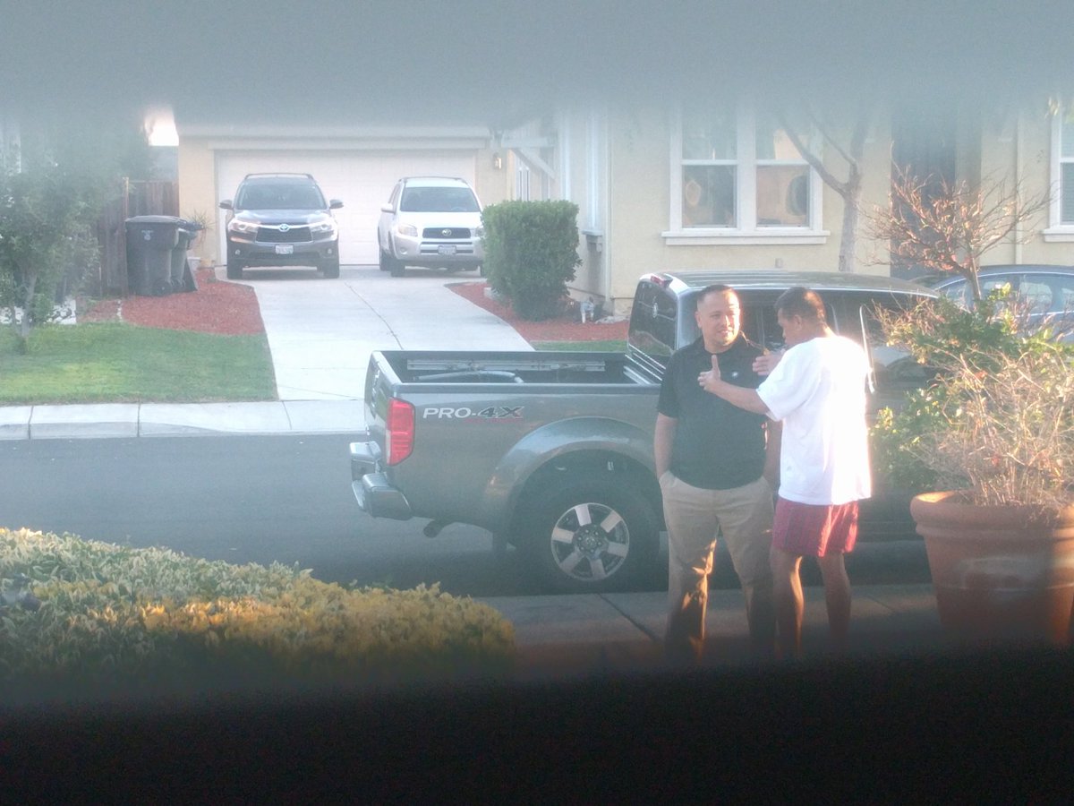 Dad just casually speaking to the neighbors in his polo boxers. 😂