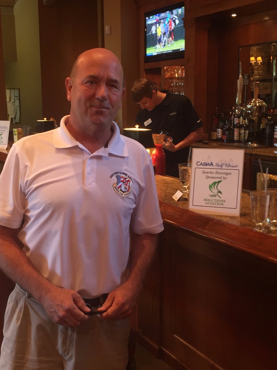 Solutions Aviation's Tom Coogan Hosting Breakfast at the Annual Chicago Area Business Aviation Association Golf Outing yesterday