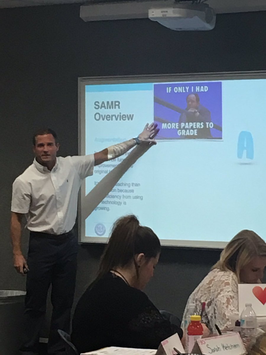 slarremore1's tweet photo. Thank you Johnny Kissko for presenting about instructional technology to our FYT group!  #tigerpride #firstyearteachers https://t.co/MCpjp2gLhw