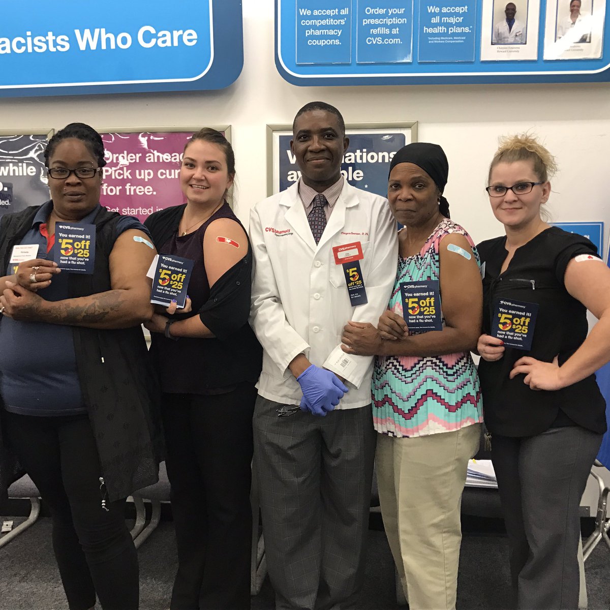 Chi RPh at store 3789 helping his colleagues on their path to better health! <a href="/KathleenHarney/">Kathleen</a> #A3Brandhealthy #flushots #A3R22D8