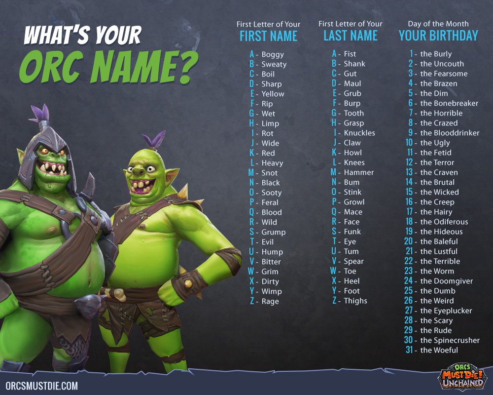 half orc dnd name generator