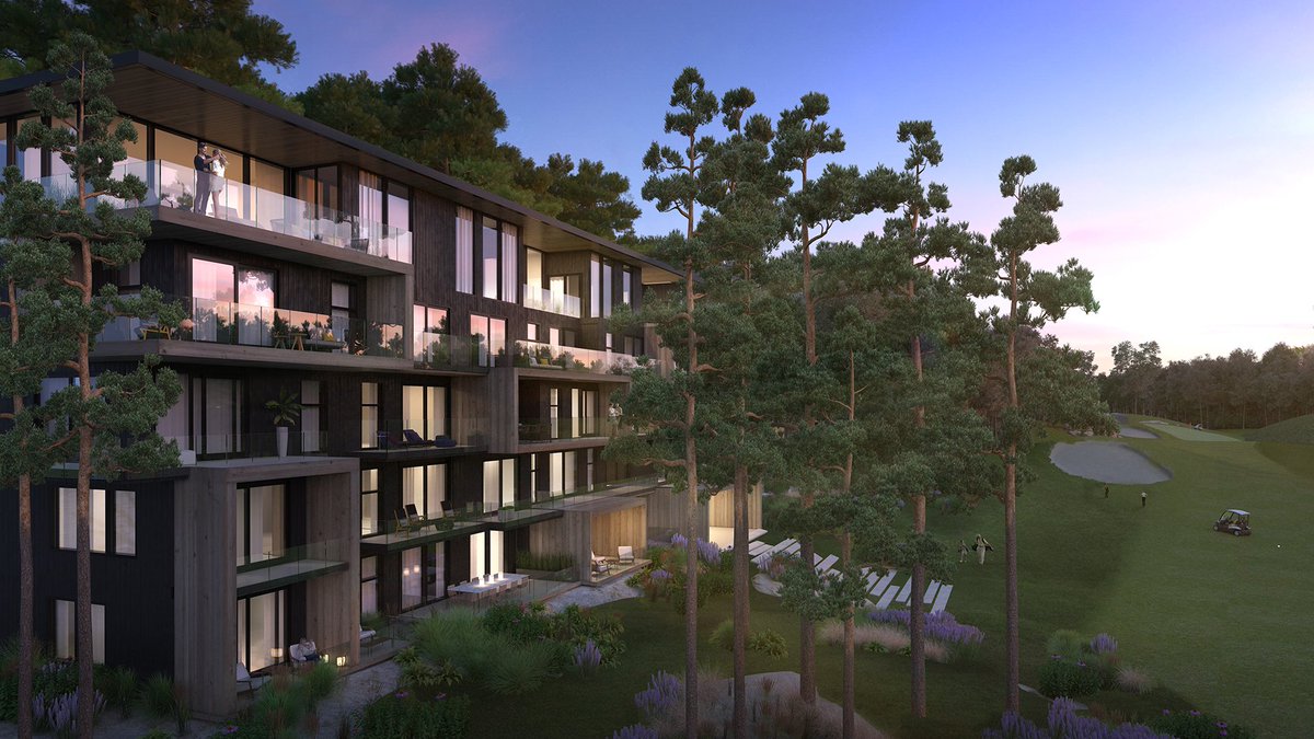 Contemporary design up North, The Residences at Muskoka Bay Resort. Launching August 16th at 1745 Langstaff Rd! muskokabayresort.com/muskoka-resort…