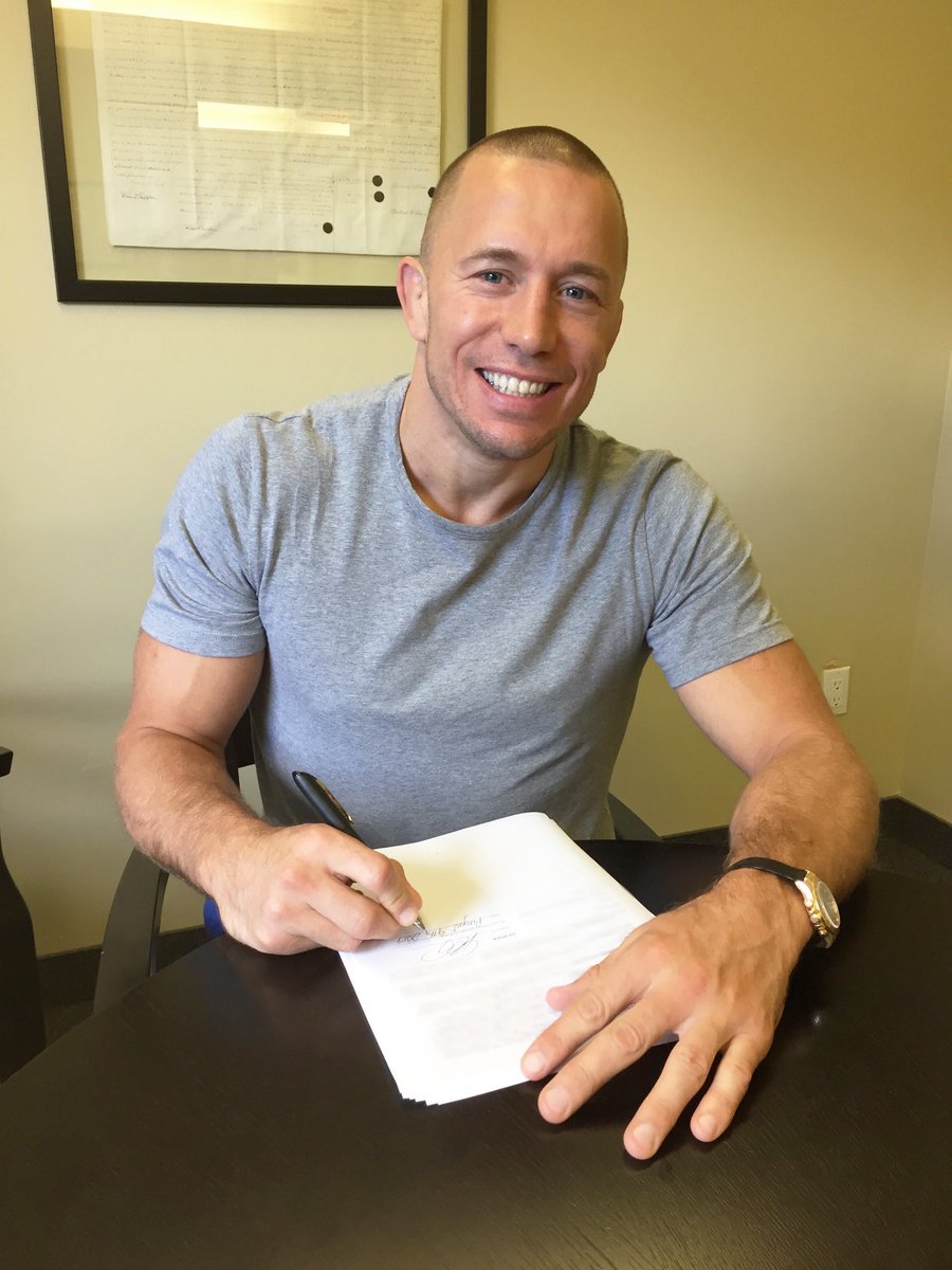 Finally signing my UFC 217 Bout Agreement vs. Michael Bisping for Nov. 4th at MSG - Get ready for a big night in NYC!!!